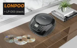 Đài Đĩa CD-Boombox Lonpoo LP-D03 giao điện siêu đẹp và dễ nhìn tinh tế